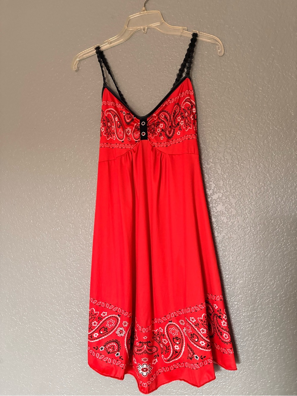 Western red bandana dress
